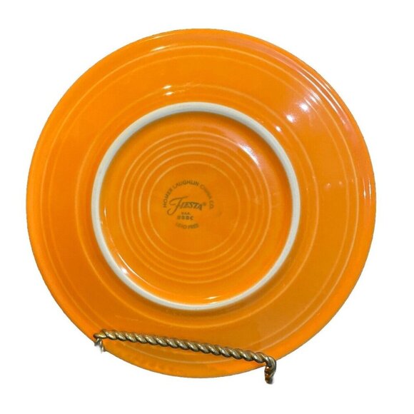 Fiestaware Tangerine Orange Salad Dessert Plate Fiesta 7 1/4” HLC‎ USA 2013 BBBC - Picture 2 of 3